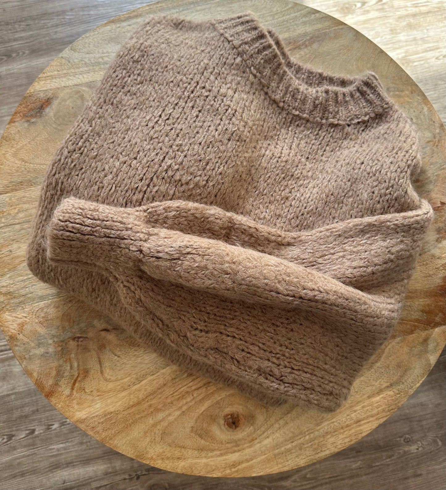 "NOVA" Oversize Strickpulli beige/braun