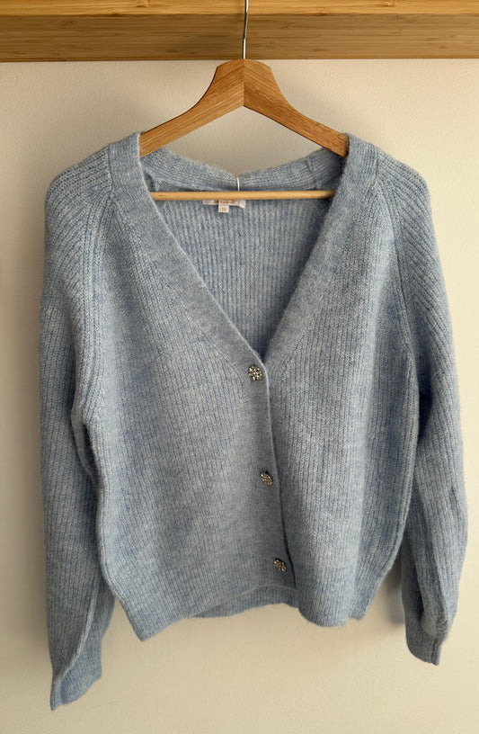 "AUDREY" Cardigan hellblau