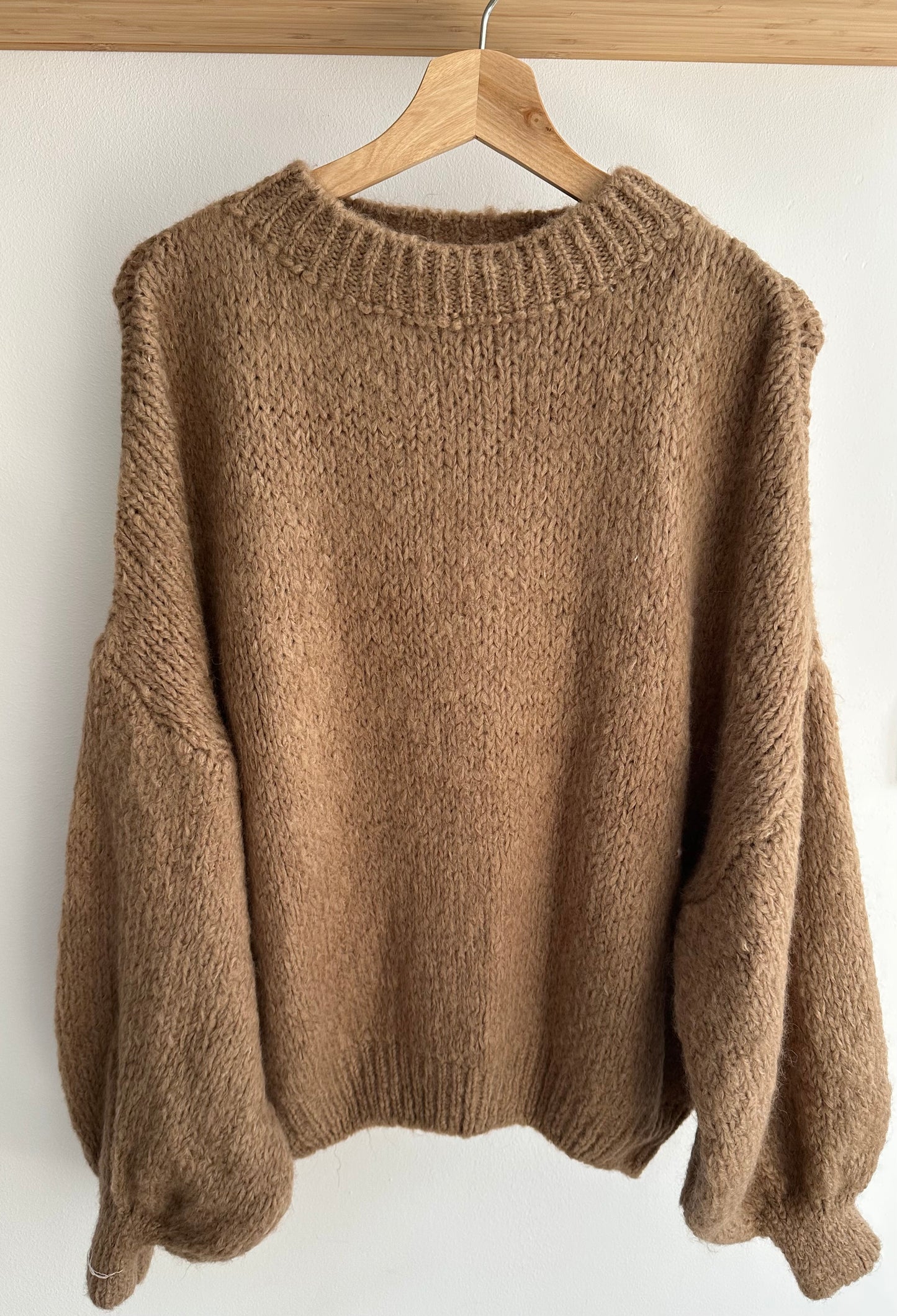 "NOVA" Oversize Strickpulli beige/braun