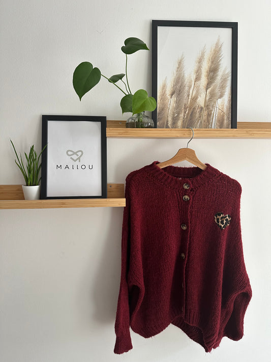 „COCO“ Strickweste bordeaux
