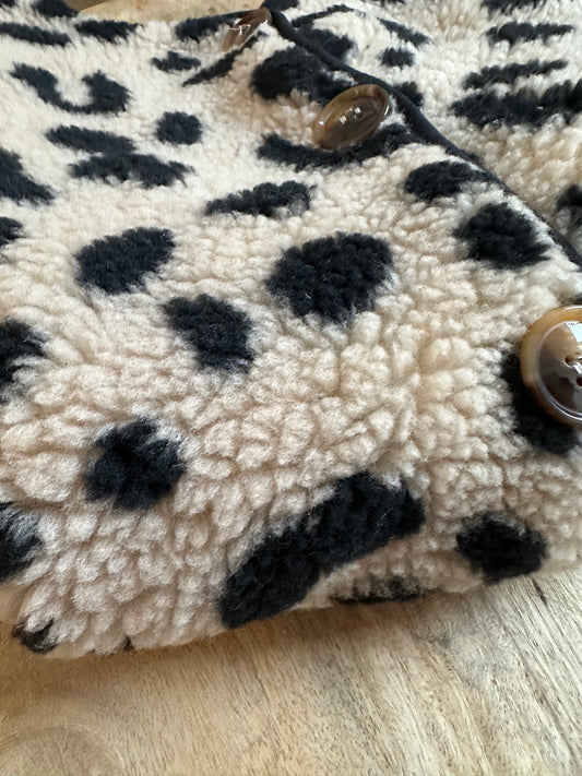 "JESSI" Teddyweste im Leo-Look