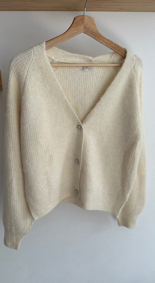 "AUDREY" Cardigan weiß