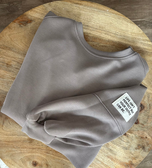 "ELENA" Pullover Life taupe/grau