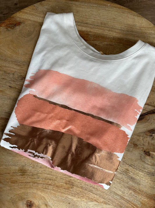 "ALINA" T-shirt Color block