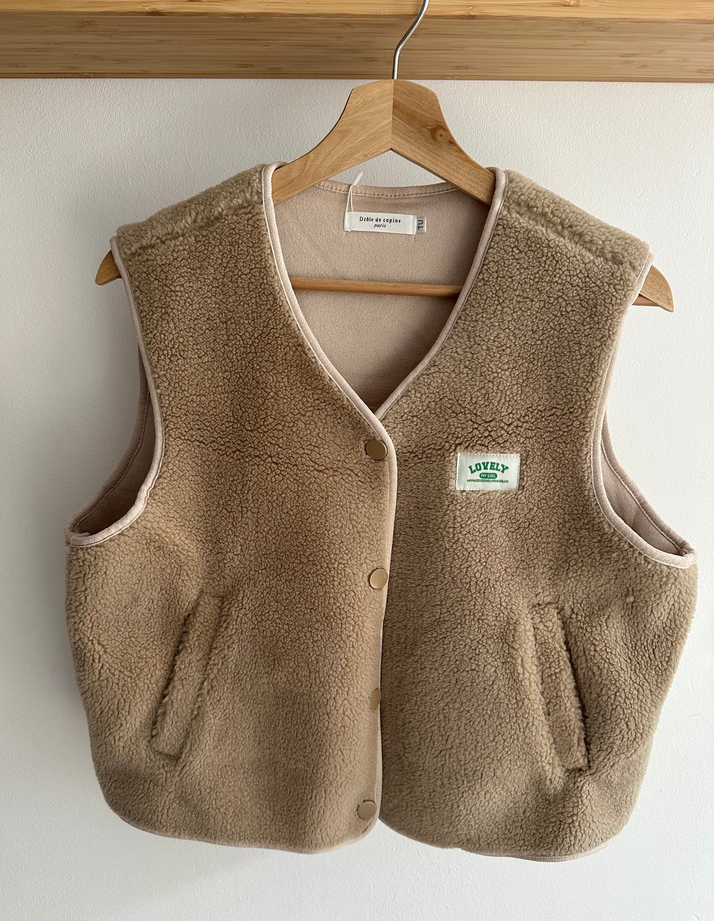 "MIRA" Teddyweste beige