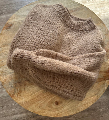 "NOVA" Oversize Strickpulli beige/braun