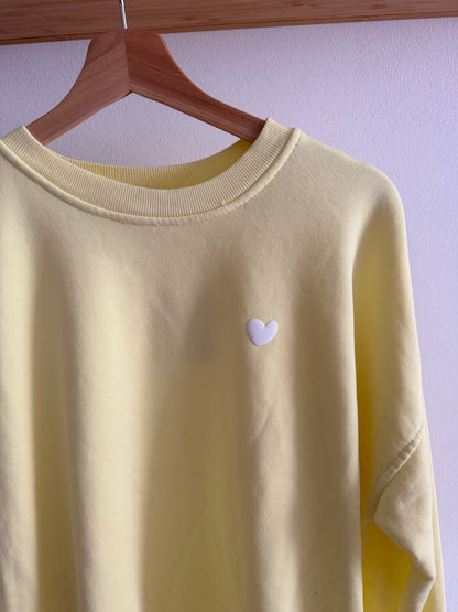 "FLORA" Pullover mit Herz, citrus