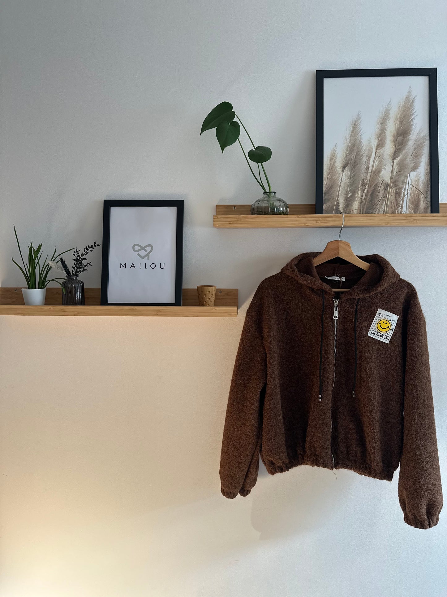 "Paula" Weste mit Smiley braun