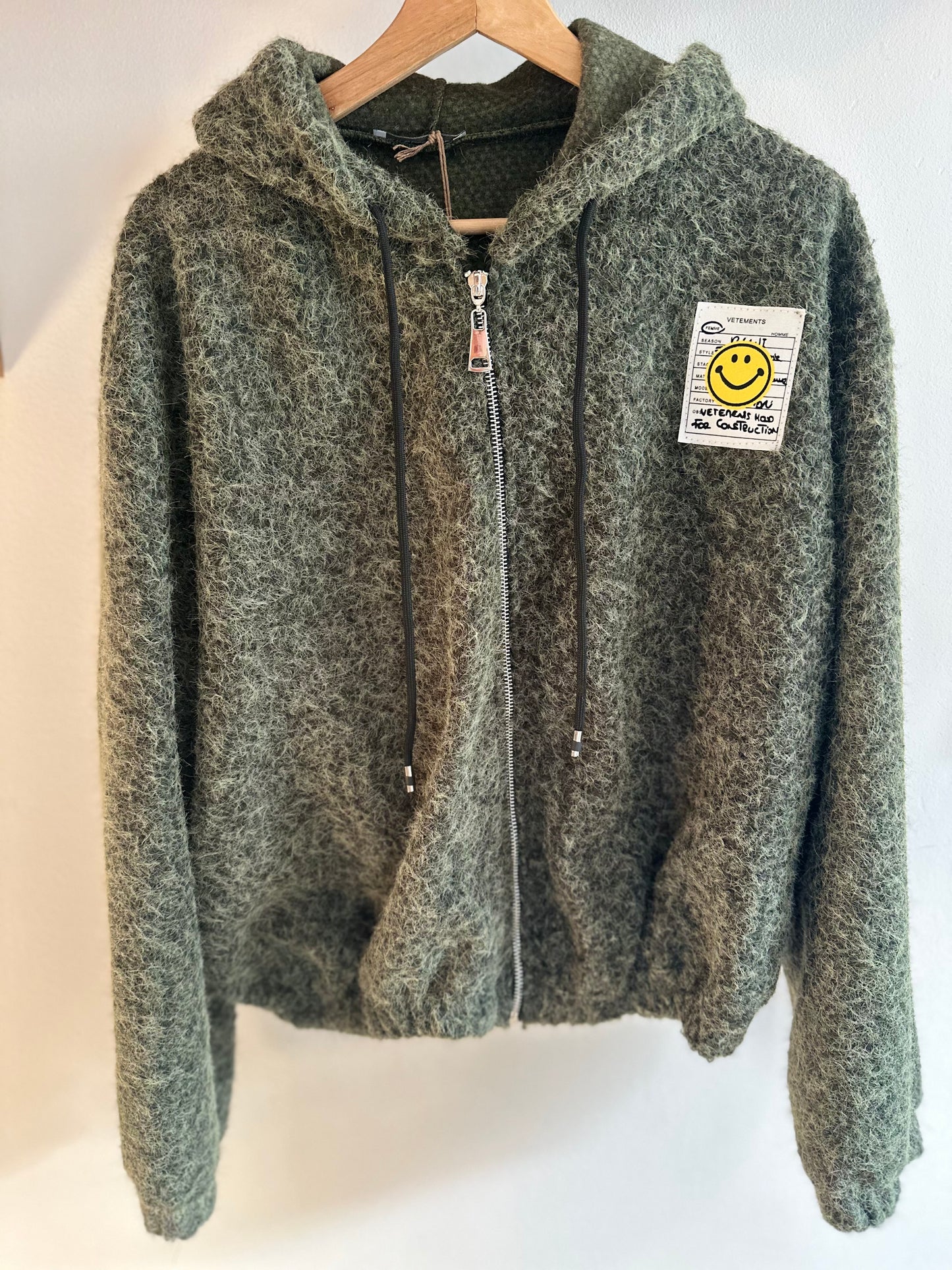 "Paula" Weste mit Smiley dunkelgrün