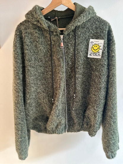 "Paula" Weste mit Smiley dunkelgrün