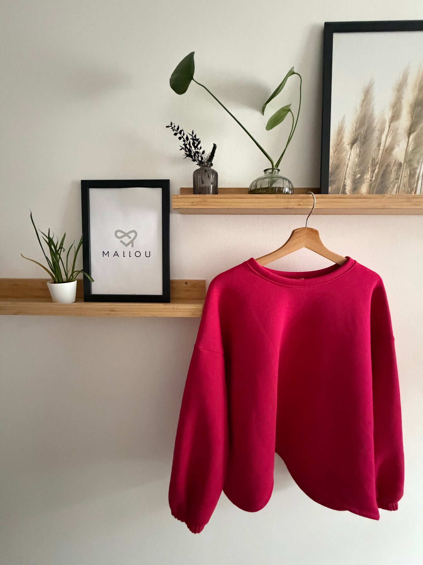 "JULIA" Sweatpulli mit Liebe, pink