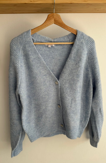 "AUDREY" Cardigan hellblau