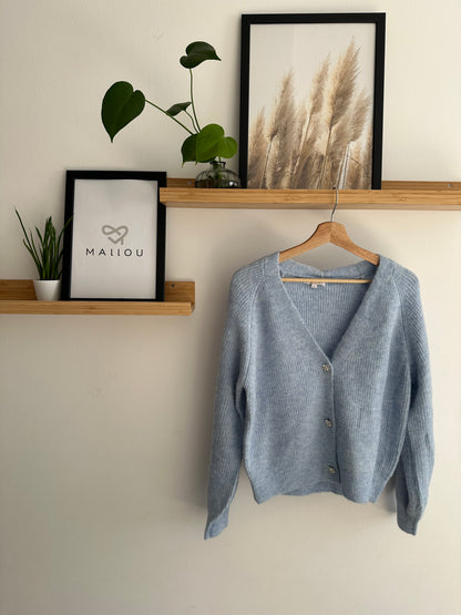 "AUDREY" Cardigan hellblau