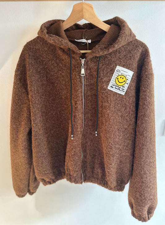 "Paula" Weste mit Smiley braun