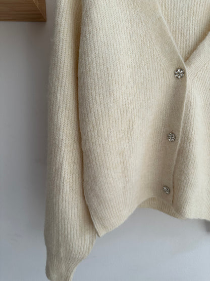 "AUDREY" Cardigan weiß