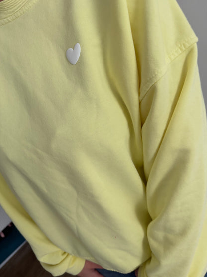 "FLORA" Pullover mit Herz, citrus