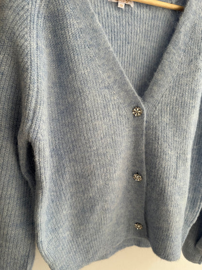 "AUDREY" Cardigan hellblau